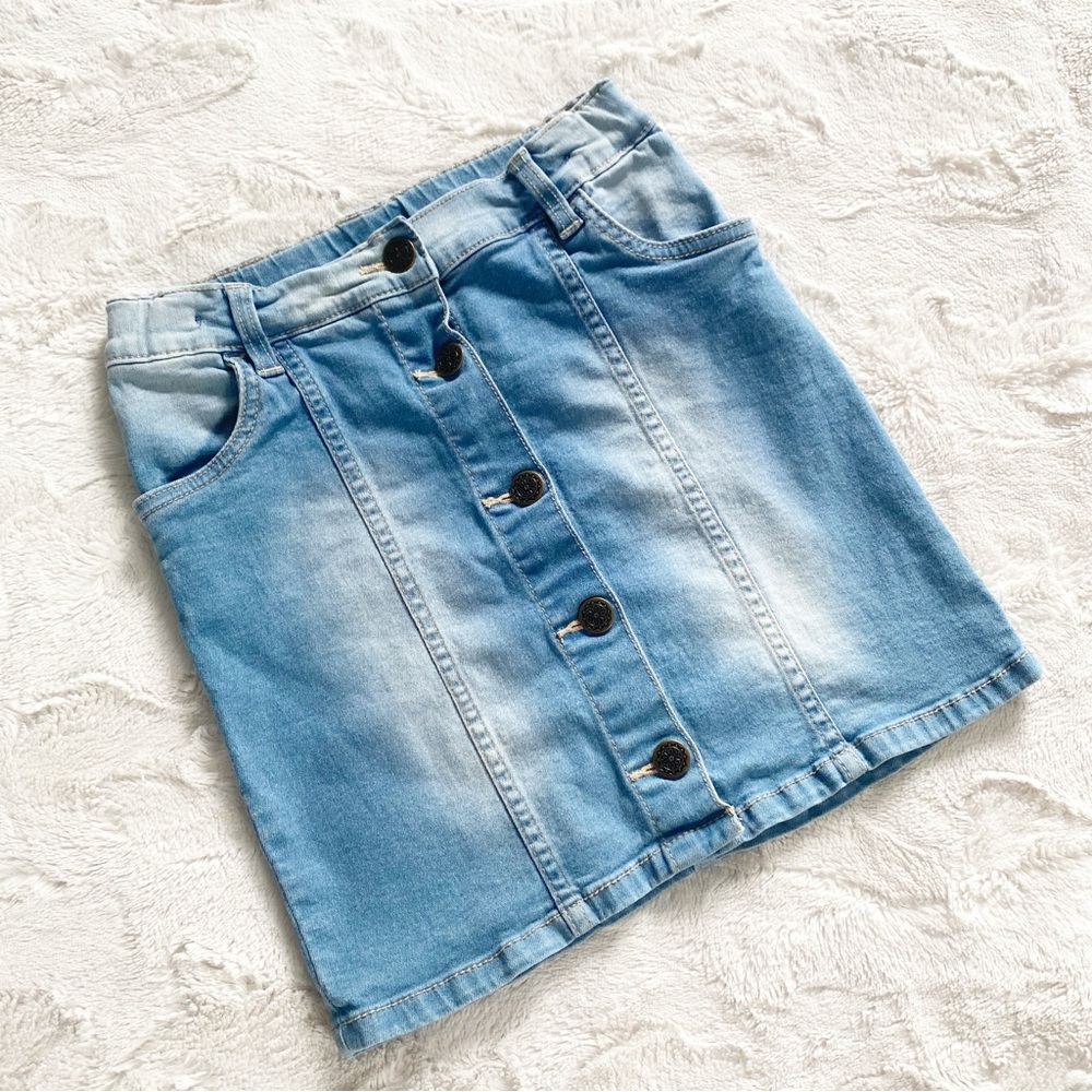 h+t • button down girl’s denim skirt | 7